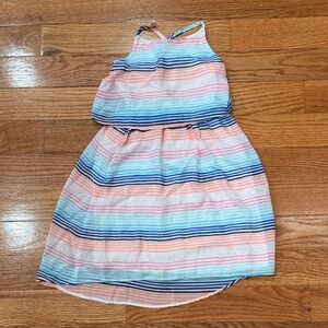 Nautica Kids Dress with Pink and Blue Stripes - Size 6